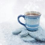 Blue Ceramic Cup Filled With Liquid