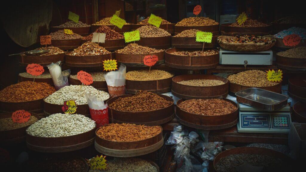 nuts, market, street market